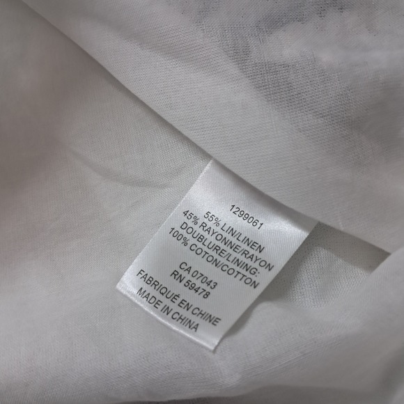 Christian Lacroix Dress Women's Small White Blue Maxi Pockets Linen Vacation - Picture 8 of 12